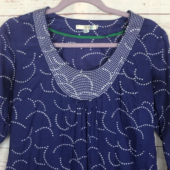 Boden Purple And Green Tunic Top / Dress Size 6 - Picture 2 of 8